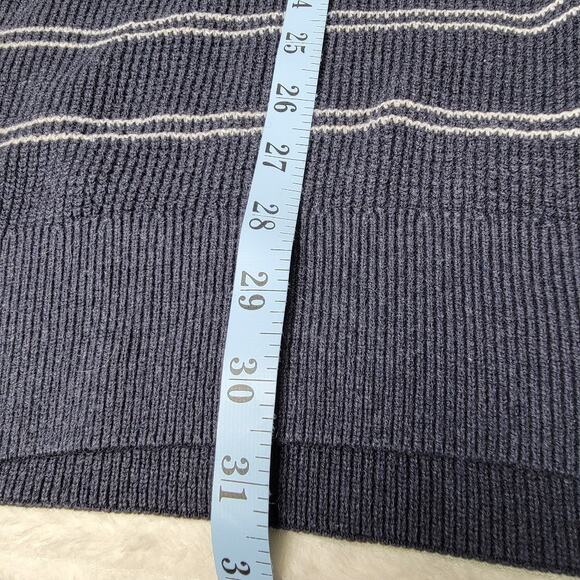 Prana Milani Sweater Dress Womens XS Navy White Stripe Long Sleeve Cowl Neck - Picture 6 of 9